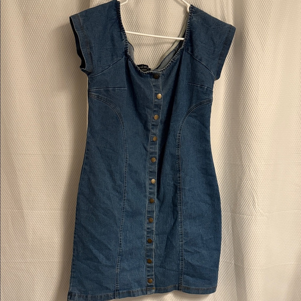 Derek Heart Light Blue Denim Dress